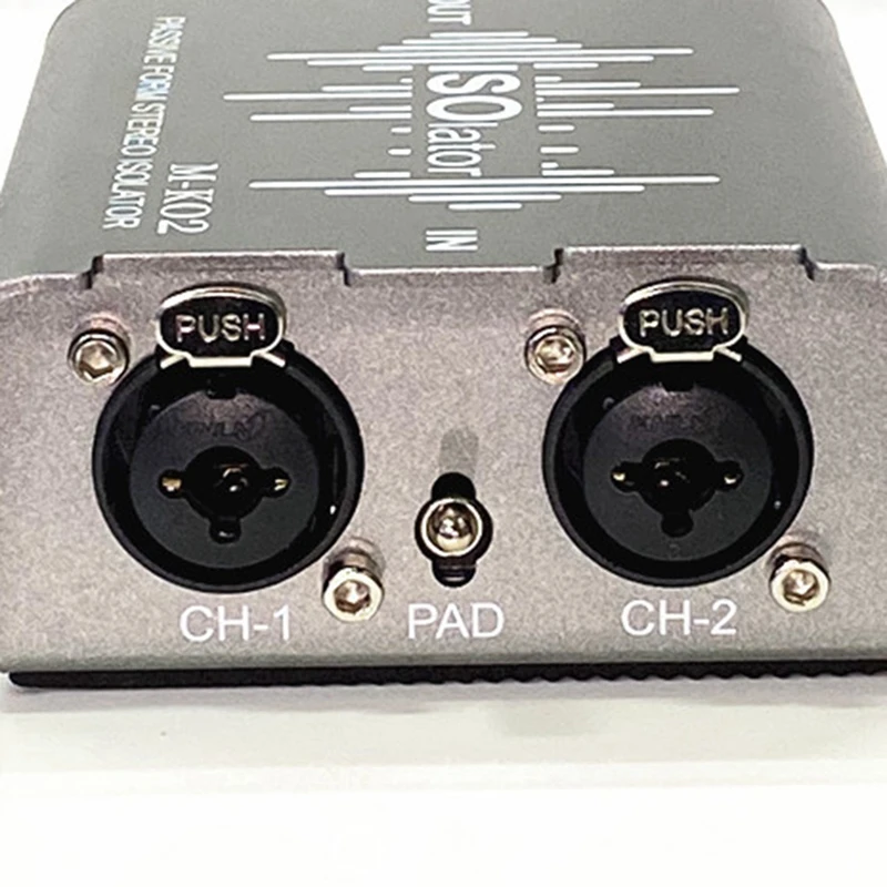 1 PCS Passive Dual 6.35Mm To XLR Audio Stereo Signal Isolator 2 In 2 Out Eliminator Box Plastic+Metal As Shown For DJ Mixer 6