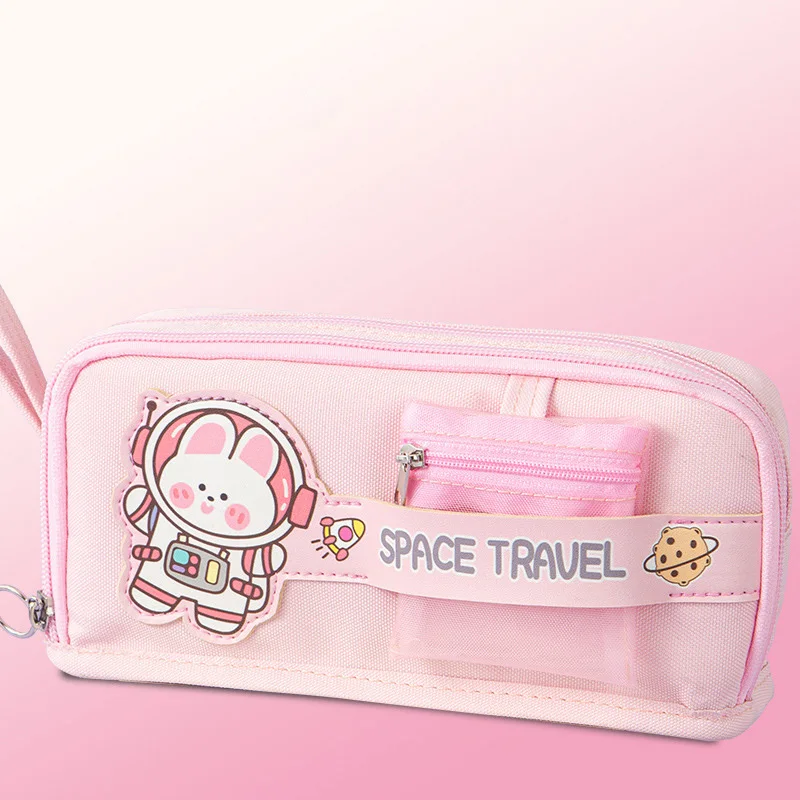 Trousse à crayons, fournitures scolaires coréennes, Kawaii, mallette à  crayons brochs aléatoires, Trousse Scolaire pour filles - AliExpress