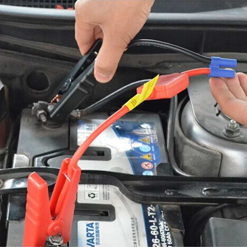 Auto Notbatterie Überbrückungskabel Starthilfe Batterieklemme Kabel Messleitungsklemme EC5 Steckverbinder EBTOOLS 12V Batterie Krokodilklemme 