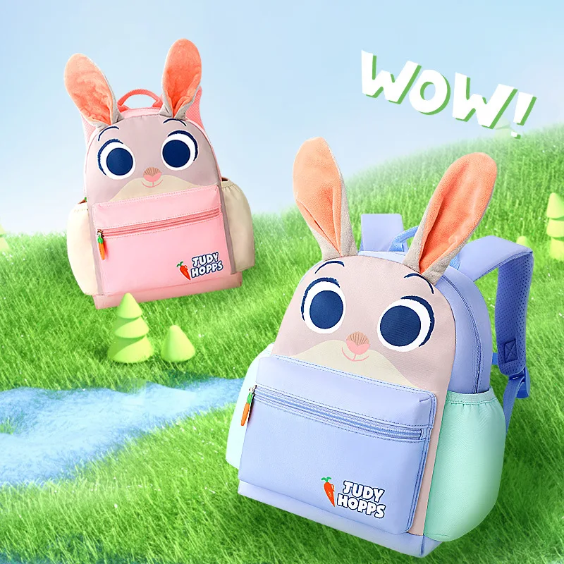 Disney Judy Girl Kindergarten Backpack Student Shoulder Orthopedic School Bag Large Capacity Light Water Proof Gifts Mochilas