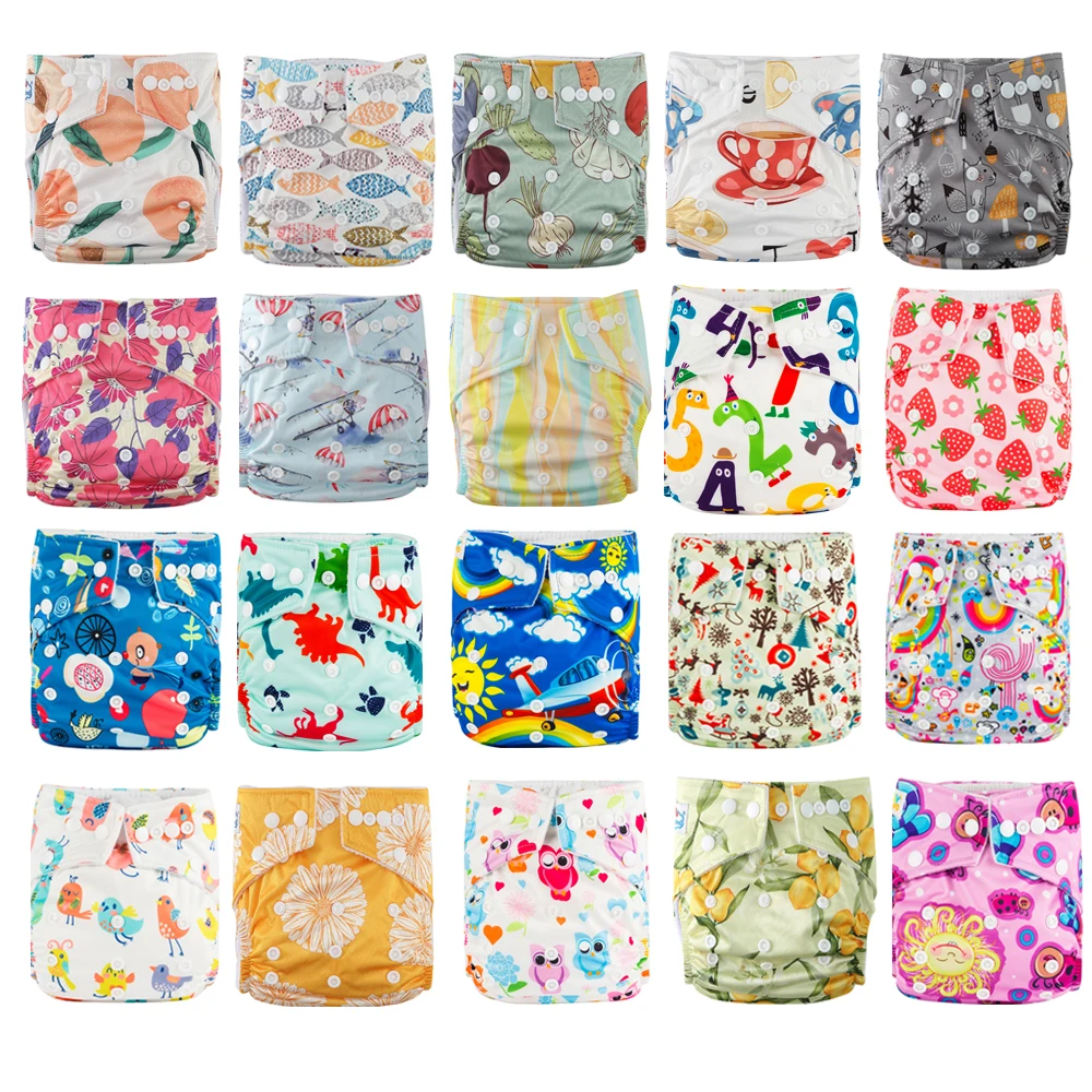 

Eco-Friendly Cloth Diaper Washable Adjustable Nappies Reusable Cloth Diapers Cover Fit 2-5 Years Baby Training Daipers