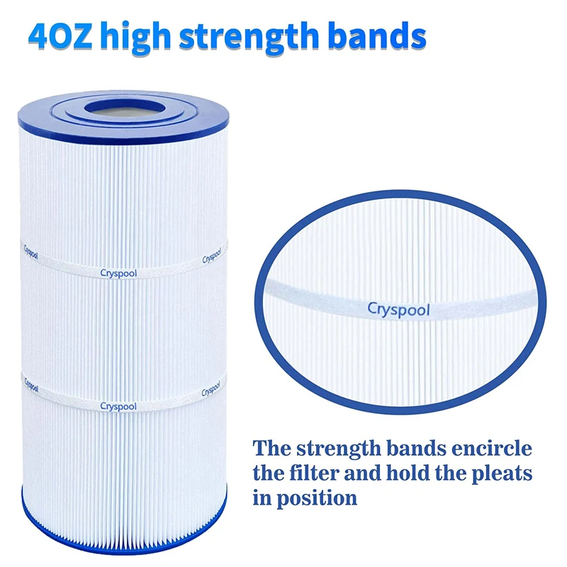Cryspoo lPool Filter Compatible with Hayward CX760RE,C751,Clearwater II 75,Pro Clean 75, PA76,Unicel C-8411,FC-1255,75 sq.1 Pack 4