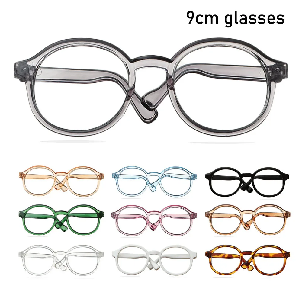 1Pc Mini Doll Glasses For Blythe Doll Accessories Round Frame Clear Lens Eyeglasses Toy BJD DIY Decoration Changing Clothes Game