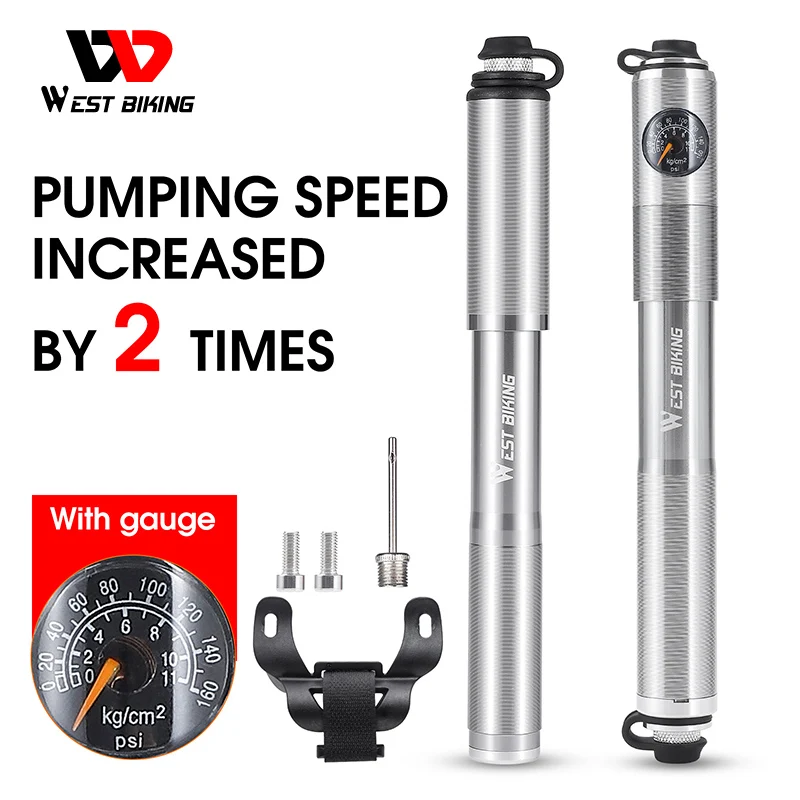 WESTBIKINGRoadBikePumpPressureGauge130160PSISpeedTirePumpMiniPortableAir.jpg