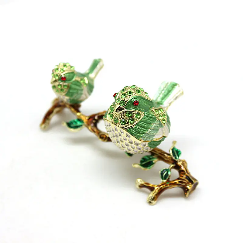 SHINNYGIFTS Double birds on the leaf Trinket Box Jewelry Gift Box lovely Gifts for Girls