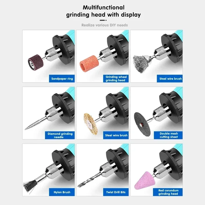 DIY Drill Engraving Electric Drill Dremel Rotary Tool New Engraver Grinder Electric Tool Grinding Machine Drill 6 Variable Speed 6