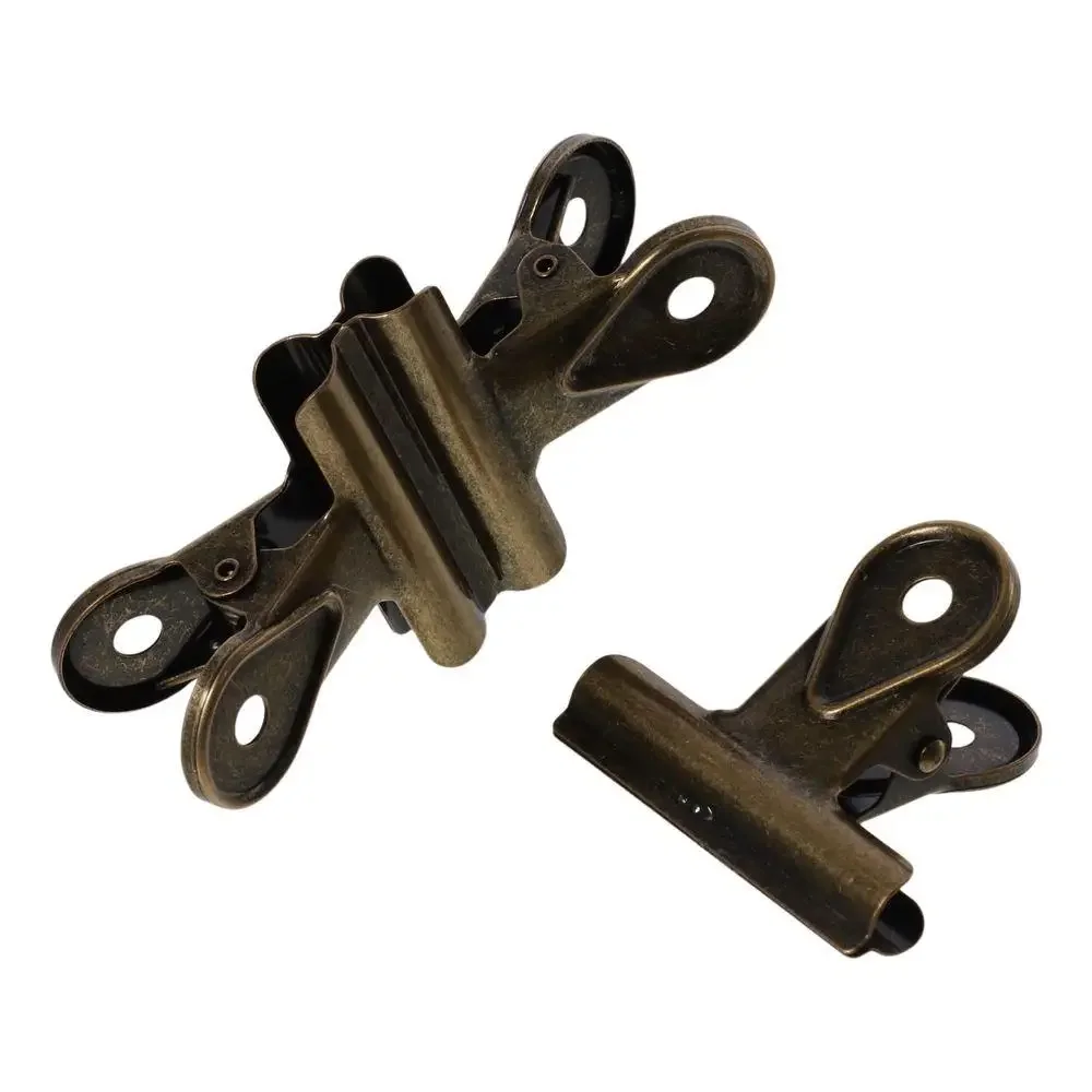 메탈 빈티지 브론즈 메탈 클립 1.97인치/5cm 브론즈 스테인리스 스틸 롱 테일 클립 문서 보관 티켓 클립 오피스용