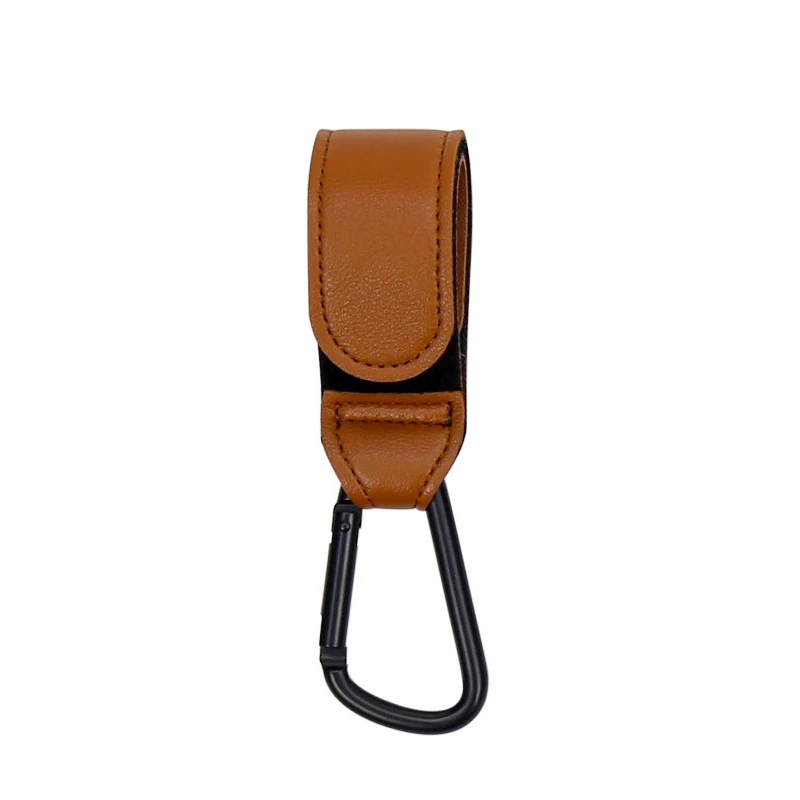 Premium Leather Stroller Hooks - Elegant Organizer & Diaper Bag Holders