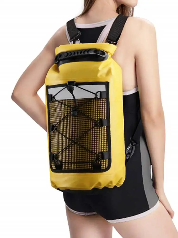 Wasserdichter Ozean-Schwimmrucksack, PVC, Angeln, Tauchen, Kompressionsaufbewahrung, Trockenrucksack, Tasche für Männer und Frauen, Kajakfahren, Bootfahren, Surfen – Detail 2