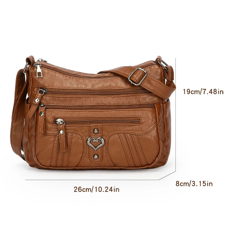 Women's crossbody bag - adjustable shoulder strap, zipper closure, ideal for casual travel and daily use, shoulder bag