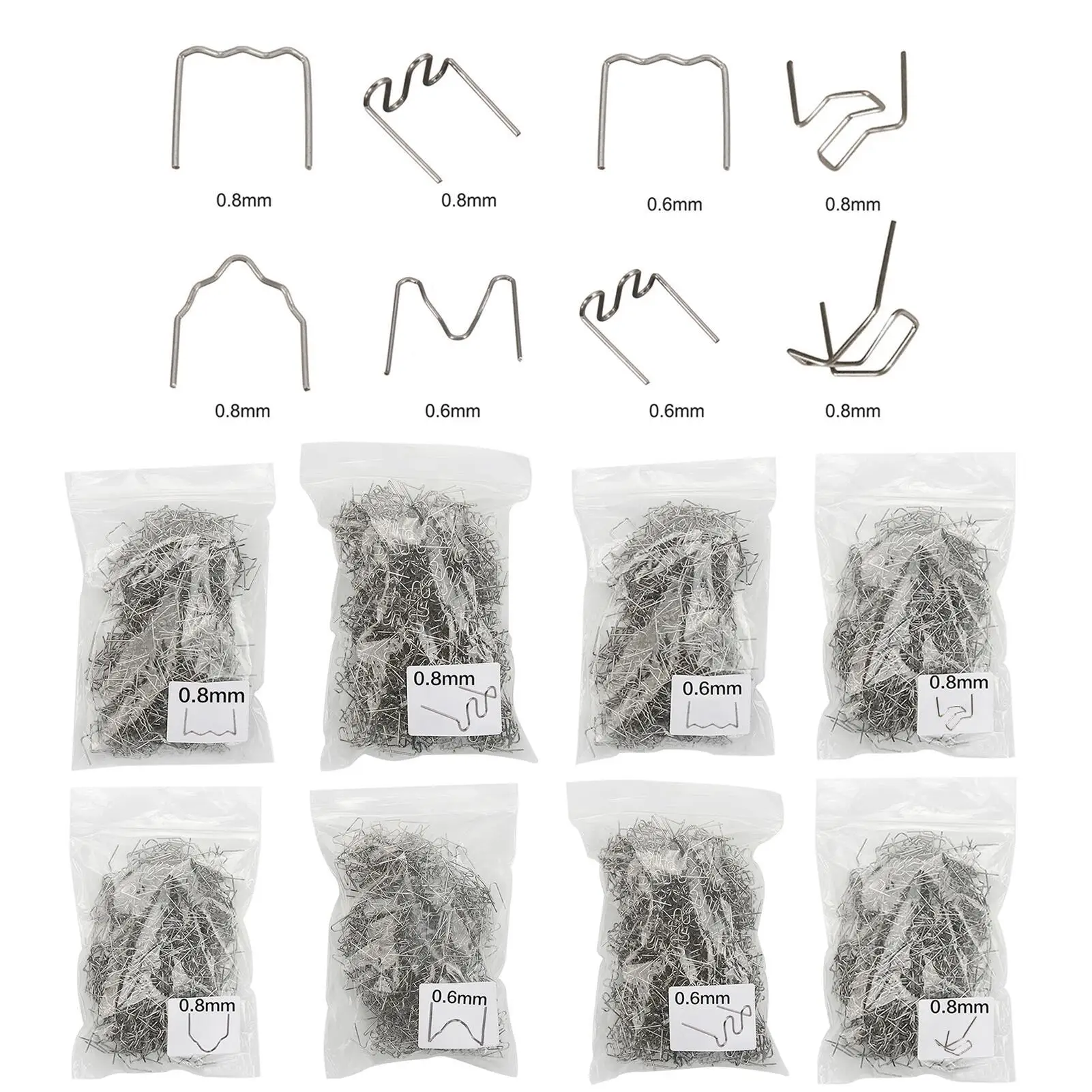 Hot Stapler Welding Kit 100-600Pcs Precut Wave Nails for Auto Plastic Repair