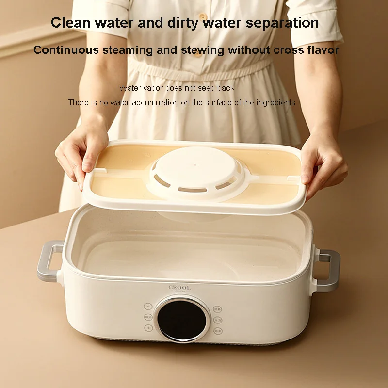 Multi Function Electric Steamer Household Bookable And Scheduled Auto Heat Preservation Electric Cooking Pot With Steamer Grid  5