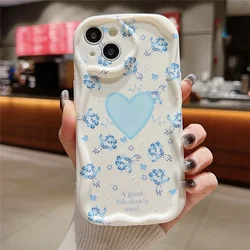 Flower Soft Silicone 3D Wavy Edge Phone Case Cover - Samsung A14 (4)