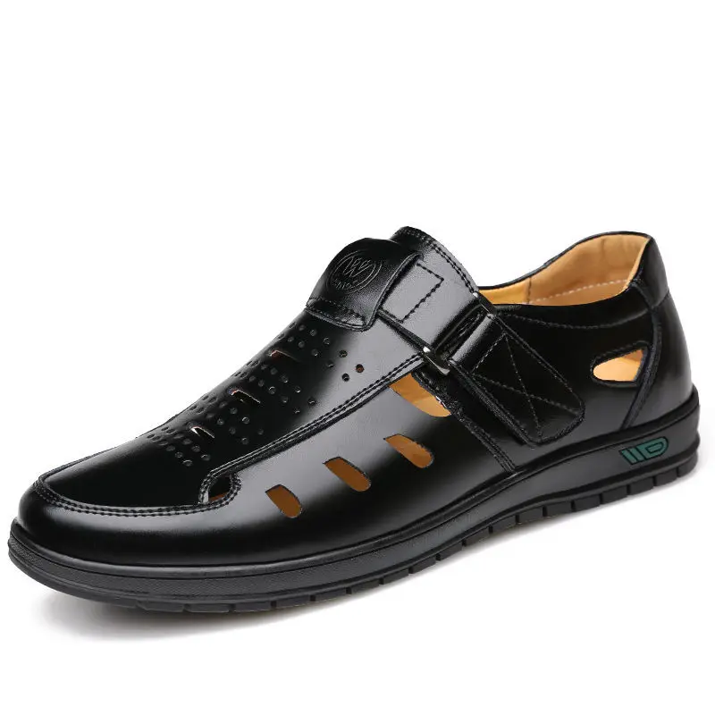 

Summer Leisure Solid Mens Casual Shoes Breathable Leather Mens Flat Dress Shoes Shallow Mens Sneakers