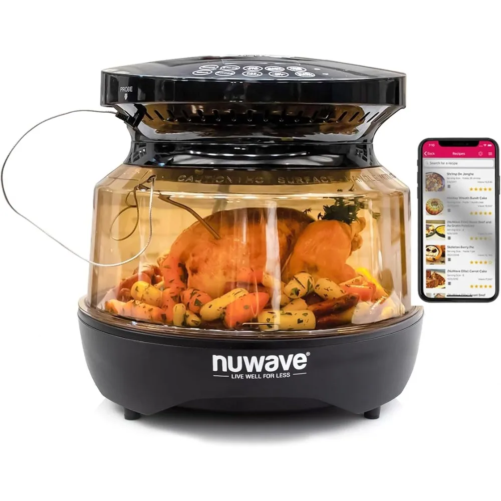 

Nuwave Primo Grill Oven, New & Improved 2023, Countertop Toaster Oven Convection Top & Grill Bottom for Surround Cooking