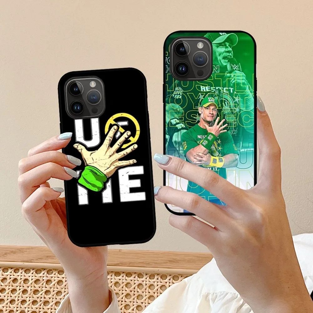 Wrestling Star J-John Cena  Phone Case For Iphone 15 14 13 12 11 X Xr Xs Xsmax 8 7 Plus Mini Pro Max Soft Black Phone Cover