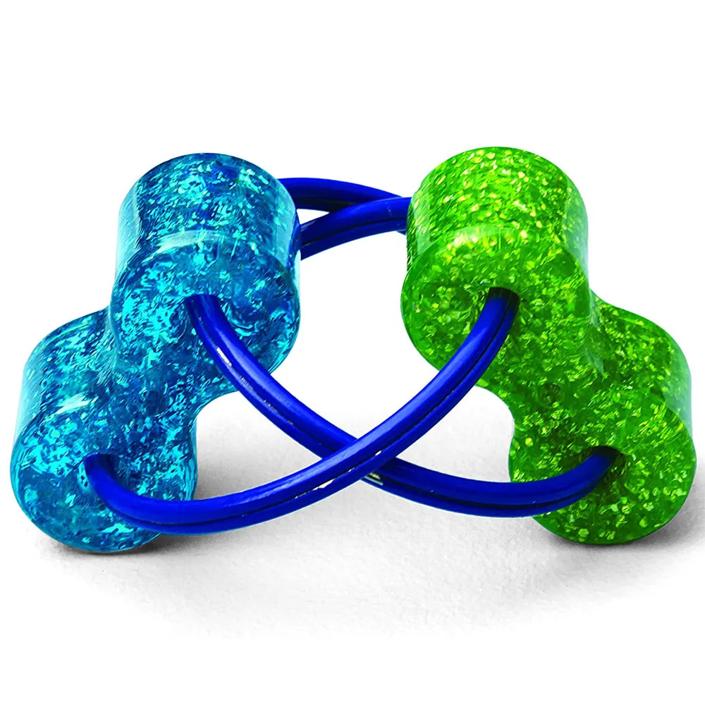 1 Pcs Fidget Finger Decompression Chain Spinner Sensory Toy Fun Keychain Give Children Best Enlightenment Birthday Gift ﻿