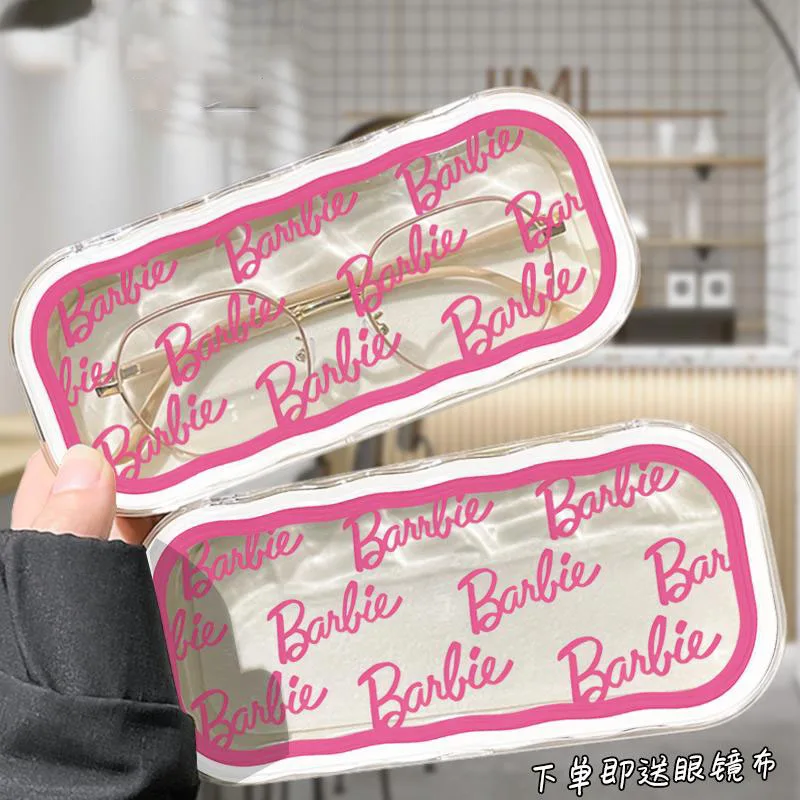 

Новинка, милые очки для Барби Disney, женская модель, футляр для хранения солнцезащитных очков для близорукости, портативный милый оригинальный подарок для девочек с защитой от давления