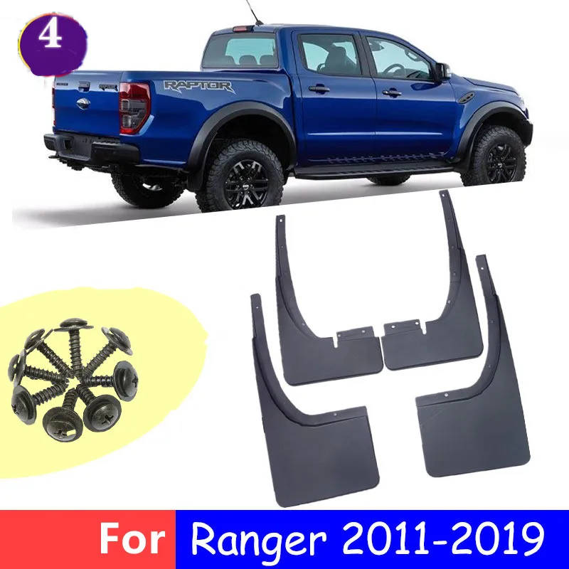 

4 шт., брызговики для Ford Ranger T6 2011 ~ 2021