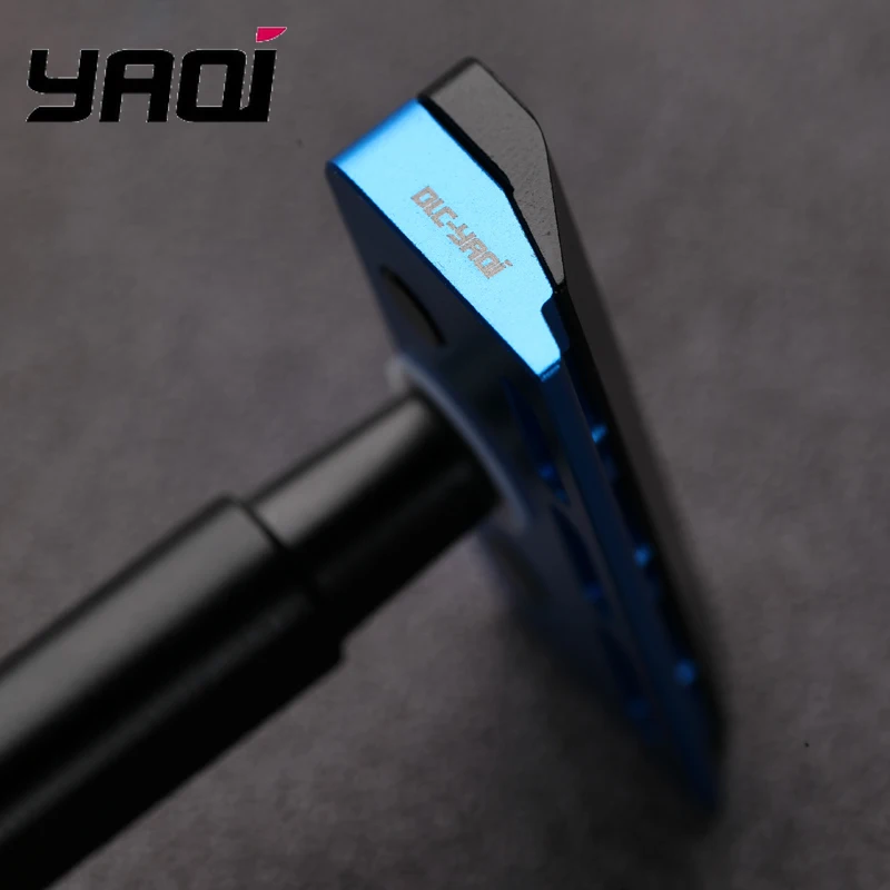 2026 안전 면도기 YAQI 블랙 및 블루 컬러 타치(알루미늄 버전) 경량 싱글 엣지