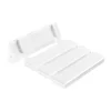 90° Folding Shower Seat Wall-Mounted Waterproof Shower Bench Shoe Changing Stool White Load 130kg for Bathrooms Porches 32*34cm 1