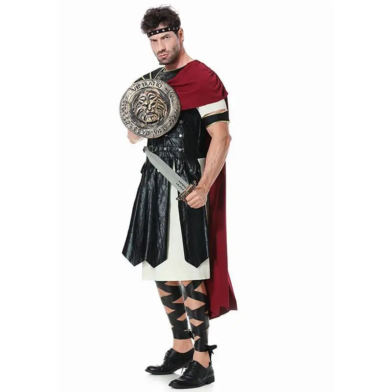 Mantello da Guerriero Spartano dell'Antica Roma, Costume per Cosplay di Halloween, Abbigliamento per Giochi di Ruolo per Adulti, Carnevale, Feste e Spettacoli Teatrali - immagine 2