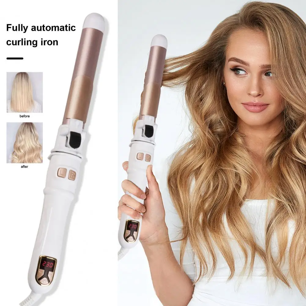 36.5cm Rotating Curling Iron Full Automatic Self Spinning Create Big Waves Curls Hair Curling Stick Women Beauty Accessories novus 25 32mm automatic curling iron ceramic rotating hair curler multiple temperature settings fast heating styling tools