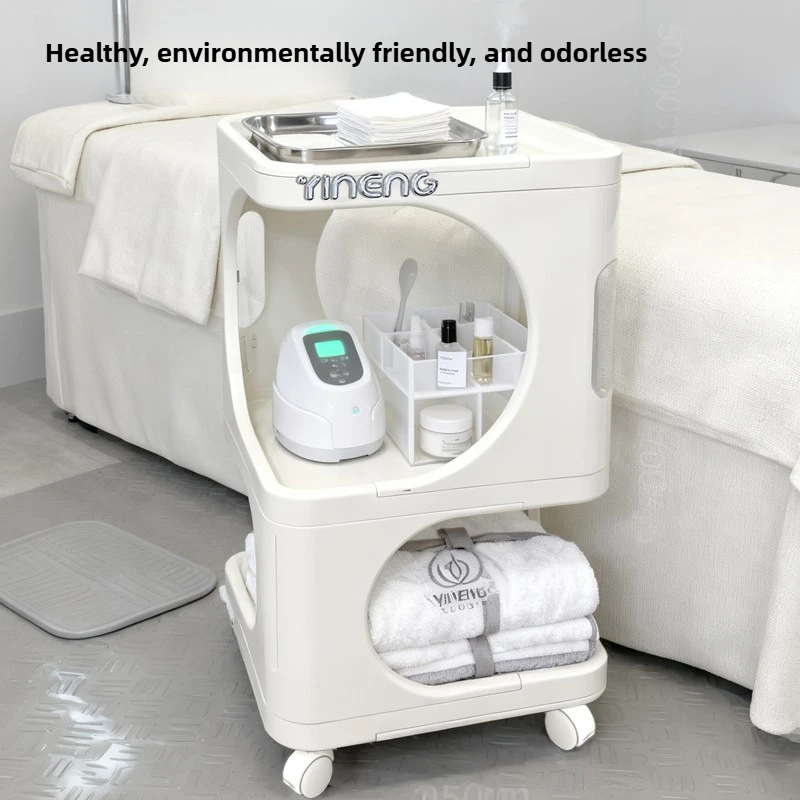  Carrello per salone INS e carrello per attrezzi per unghie portatile multi-livello per trucco per clinica spa di bellezza, supporto per rotelle estetico professionale - immagine 4