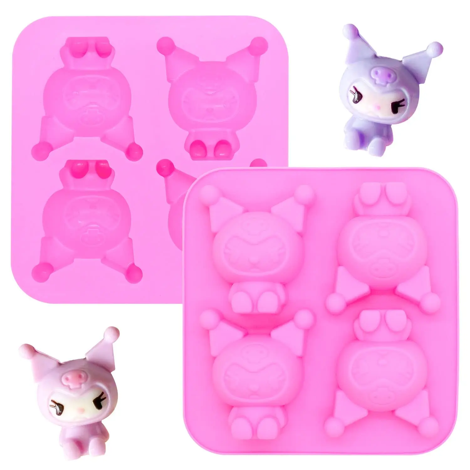 

Sanrio Hello Kitty Kuromi Cinnamoroll Moldes Baking Diy Jelly Candy Chocolate Pastel Muffin Ice Cube Silicona Kitchen Supplies