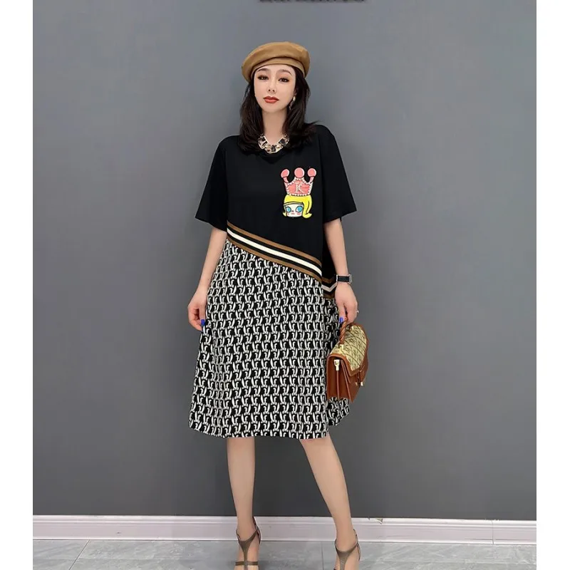 

2023 Summer Round Neck Short Sleeve Dress