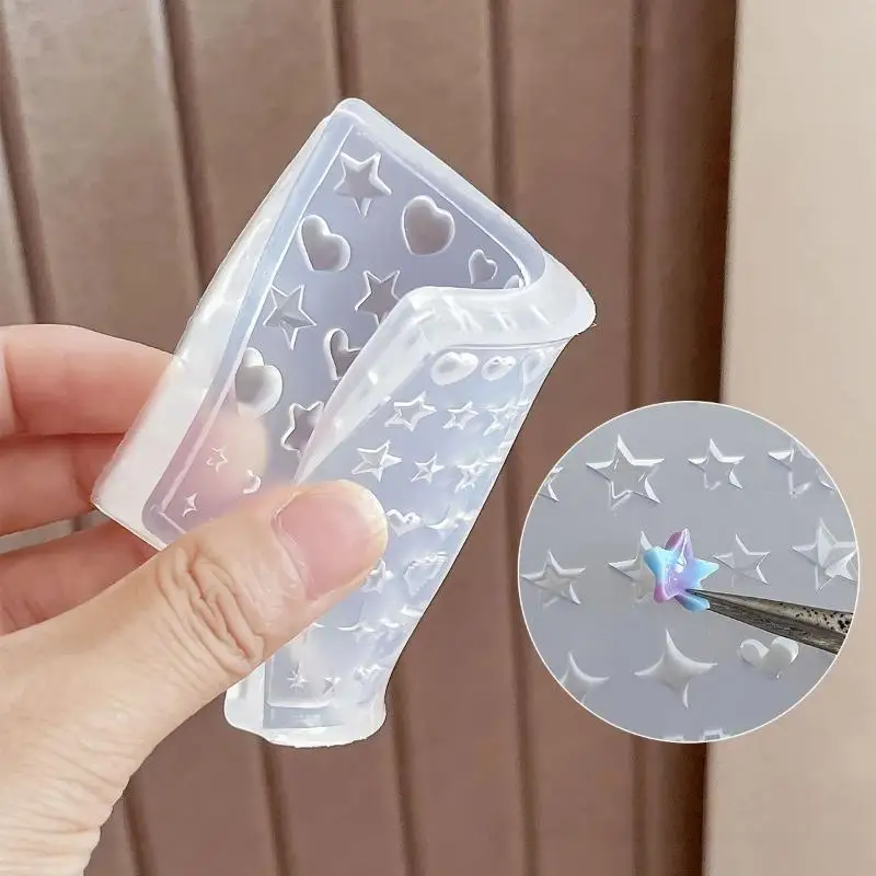 실리콘 네일 몰드 DIY 네일 아트 장식 네일 참 장 투명 매니큐어 템플릿 창의..