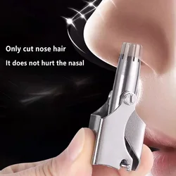 Nose Trimmer for Men Stainless Steel Manual Trimmer for Nose Vibrissa Razor Shaver Washable Portable Nose Ear Hair Trimmer
