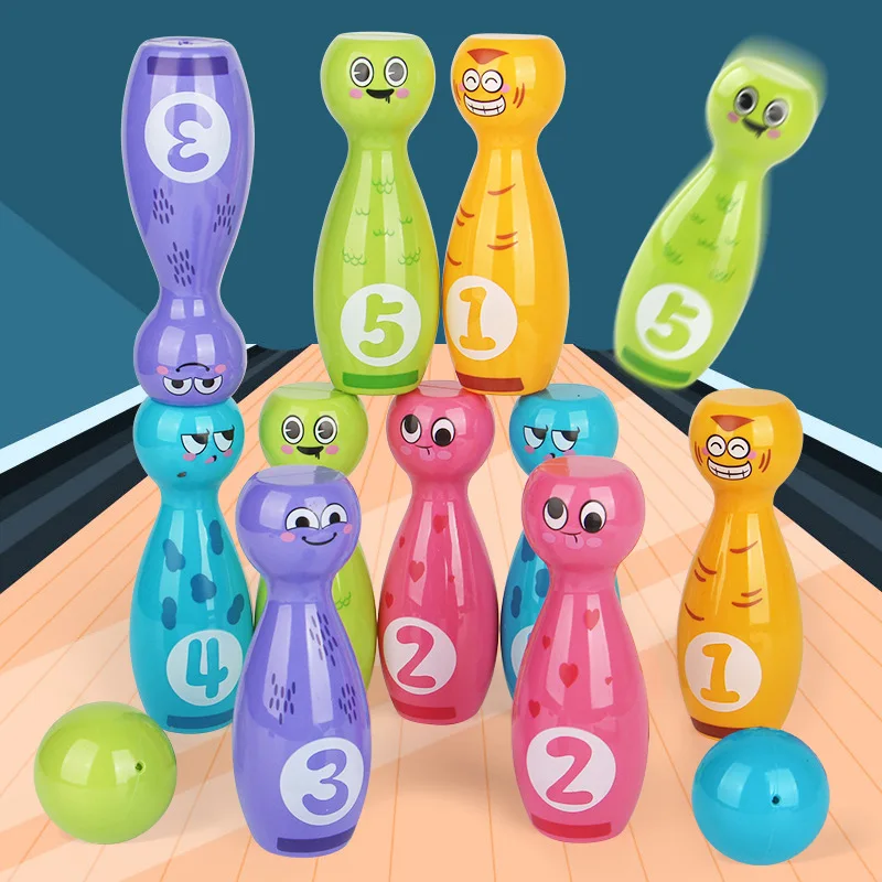 

1Set Fun Bowling Set Kids Bowling Friends Play Set Game For Kids Indoor Activity Games Educational Birthday Gifts For Toddlers
