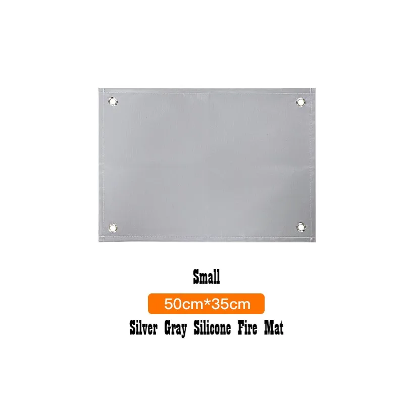 50*35CM Glass Fiber Fire Blanket Silicone Coating Camping Barbecue Heat Insulation Flame Retardant High Temperature Resistance
