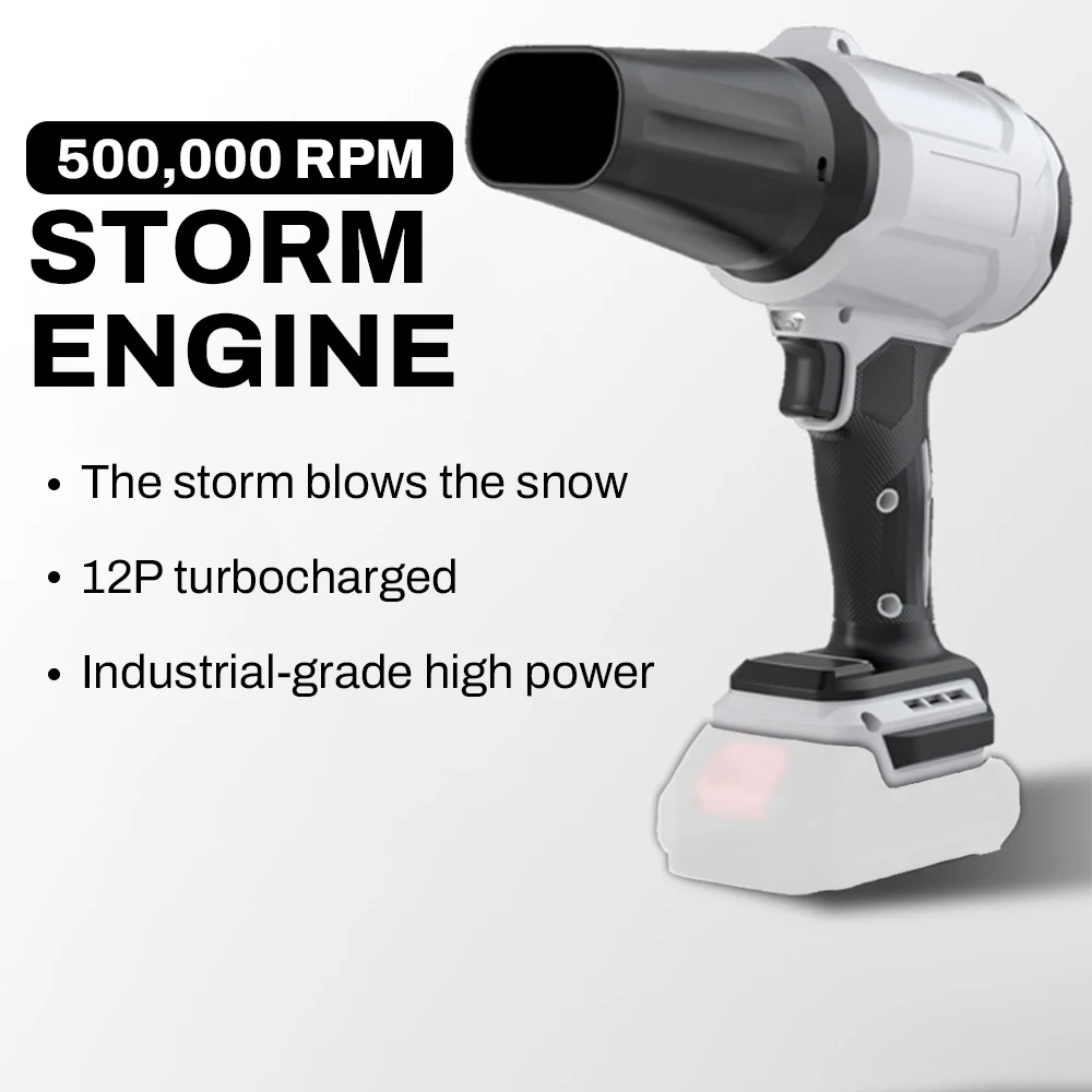 2000W Turbo Fan Violent Air Gun 800g Thrust Stepless Speed High Power Cordless Leaf Blower Handheld Jet Fan for Makita Battery