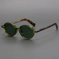 Acetate Small Round Sunglasses Polarized Men's Japanese Unisex Oval Sunglasses Women Retro TR90 Acetate Men 1