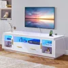 YITAHOME TV Stand for TVs up to 75" w/LED Power Outlets, Modern Entertainment Center Media Console Table 2