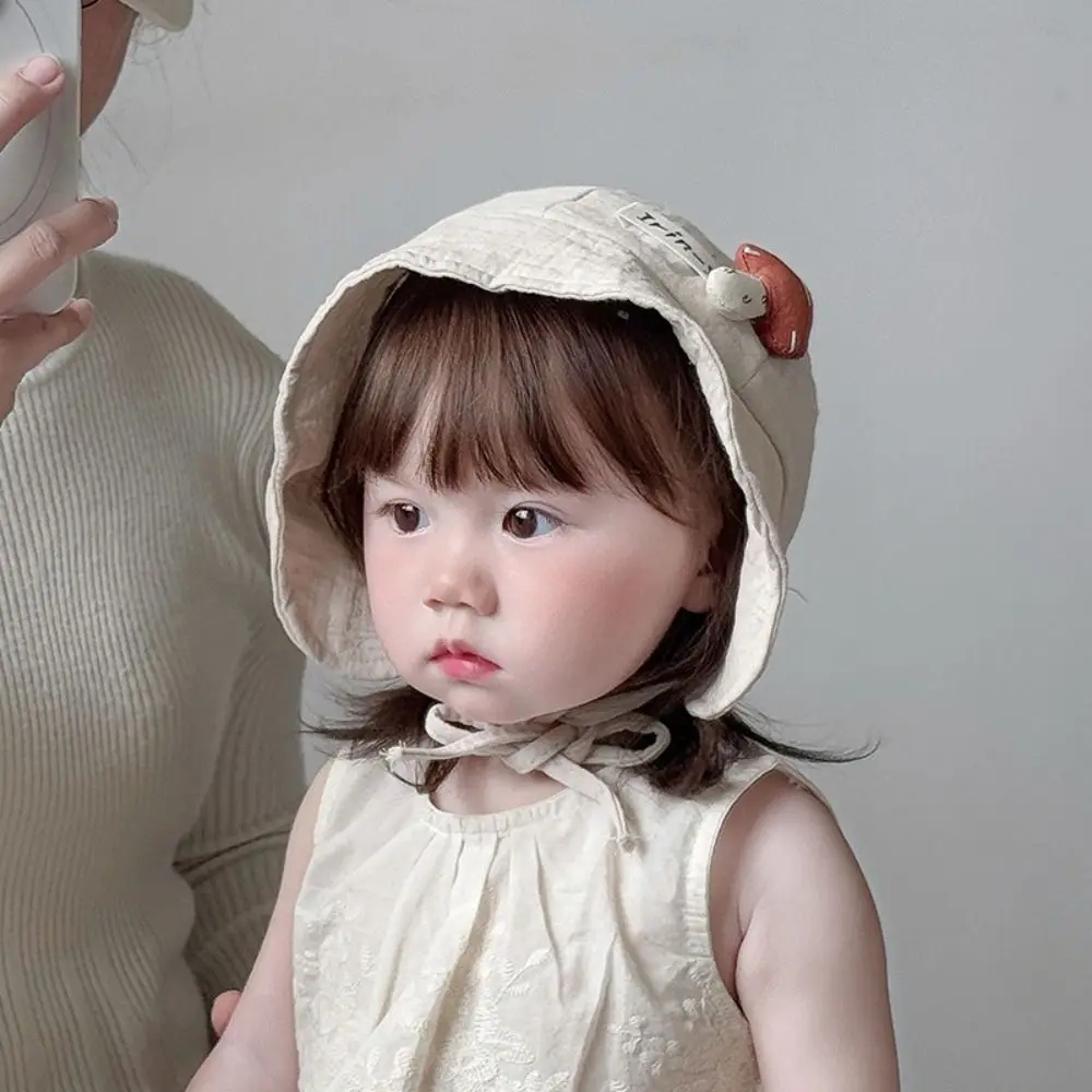 Breathable Mushroom Kids Sunhat Foldable Korean Style Sun Protection Panama Hat Wide Brim Anti-UV Sunscreen Cap Girls