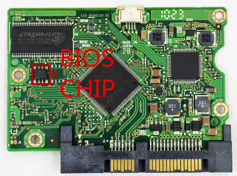 Placa de Circuito do Disco Rígido Hitachi 110 0a90158 01 220 0a90158 01 0a58786 0a58730 0a59226 0a29989 0a59222 0a29987 - Imagem 3