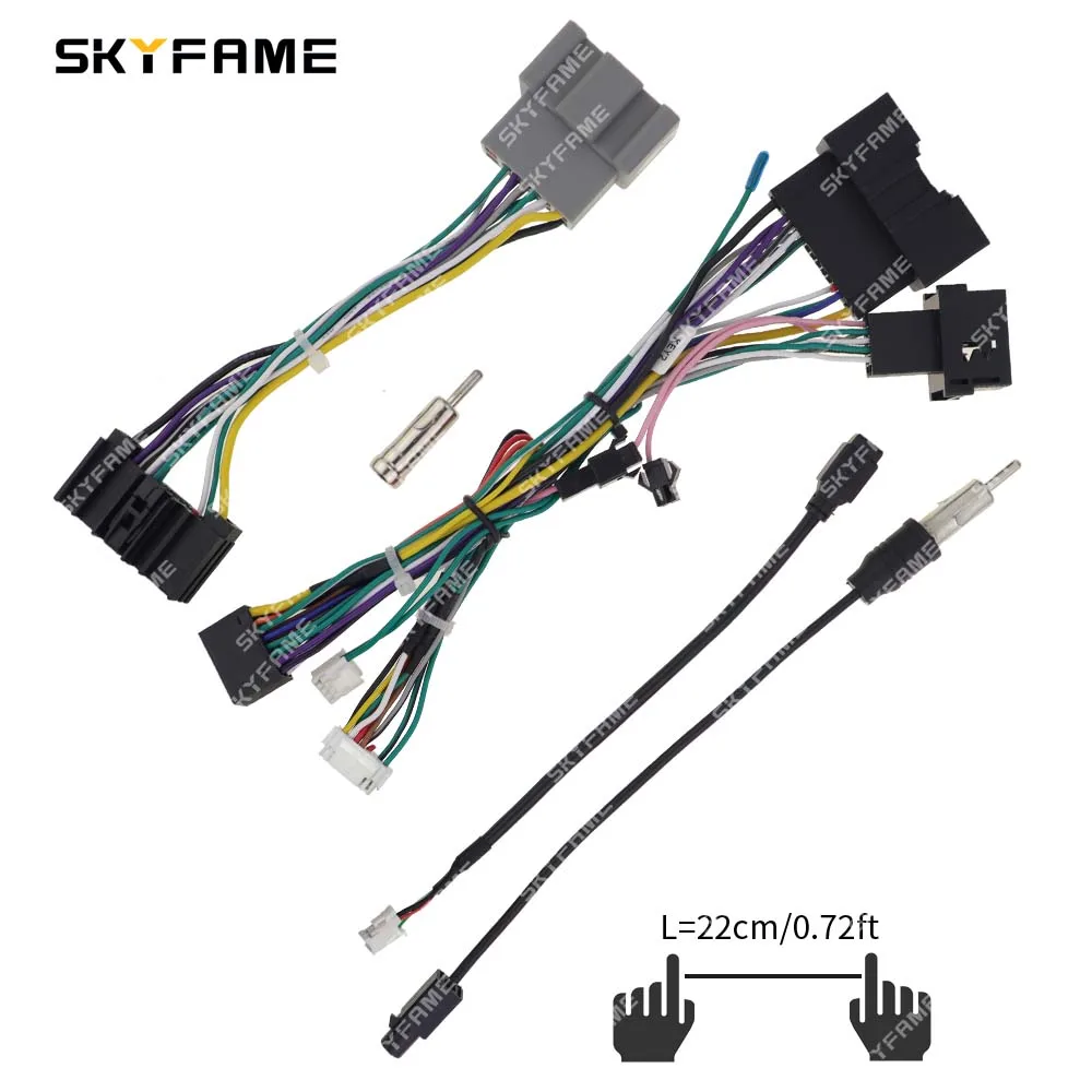 Car 16Pin Wire Harness Adapter Canbus Box Decoder Android Radio Power Cable For Ford Fiesta Ecosport