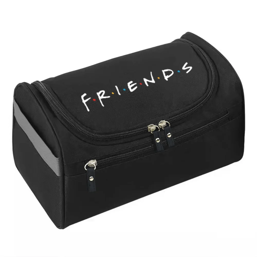 Women Makeup Bags Travel Cosmetic Bag Toiletries Organizer Waterproof Storage Neceser Hanging Friends Pattern Bathroom Wash Bag