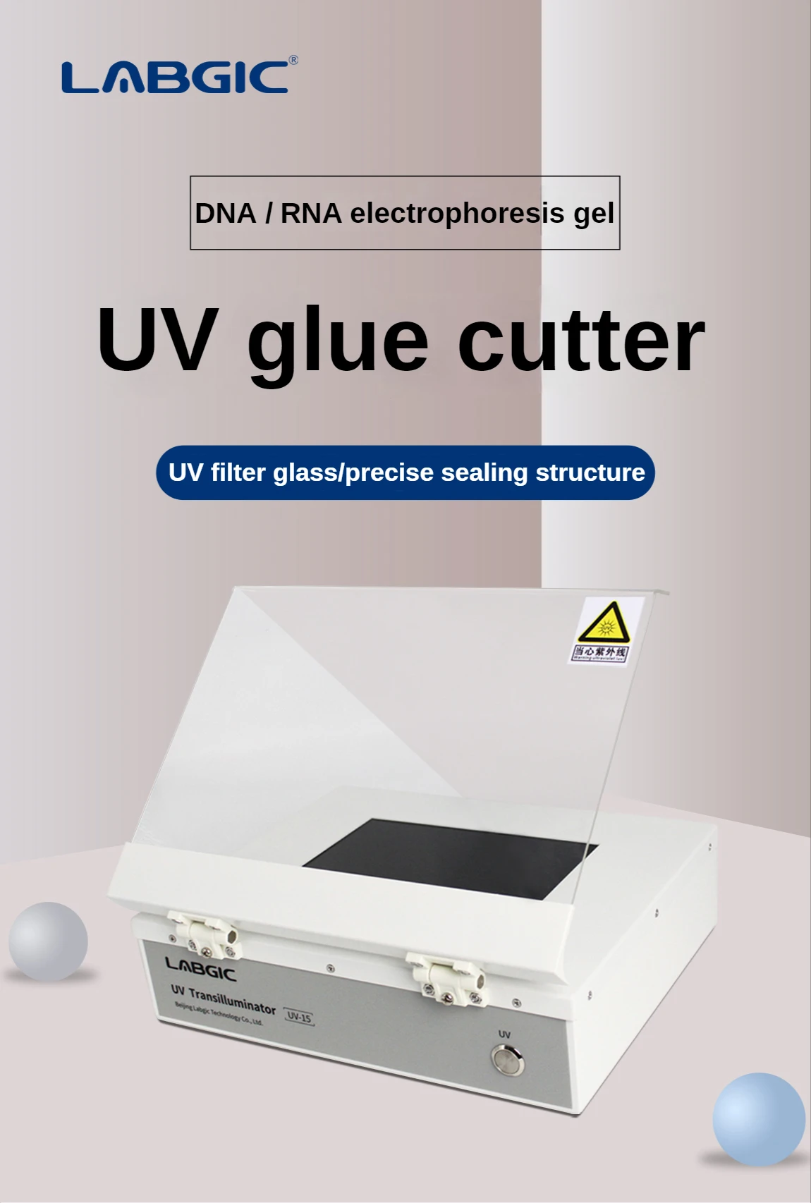 LABGIC DNA/RNA Electrophoresis Gel UV-15 UV Gel Cutter with UV Filter Glass and Precise Sealing Structure High-quality UV gel cutter for DNA/RNA electrophoresis gel cutting, featuring UV filter glass and precise sealing structure for safe and accurate operation. High-quality UV gel cutter for DNA/RNA electrophoresis gel cutting, featuring UV filter glass and precise sealing structure for safe and accurate operation. LABGIC DNA/RNA Electrophoresis Gel UV-15 UV Gel Cutter