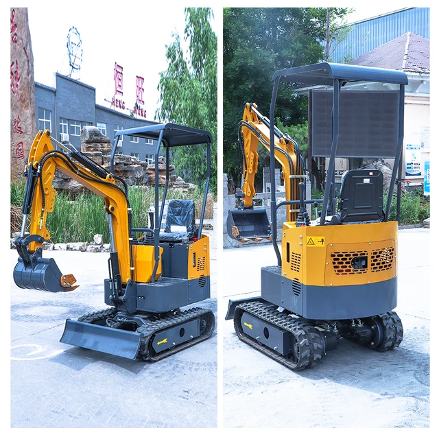 Mini Excavators for Sale 1000kg 1 Ton EPA Small Digger 1T Micro Digging Machine Hydraulic Crawler Excavator For farm or home use 1
