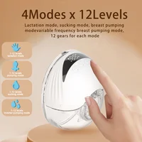 Breast Pump Electric Wearable Handsfree BPA Free Powerful Suction 4 Mode & 12 Level Low Noise Invisible Wireless Breastmilk Pump 2