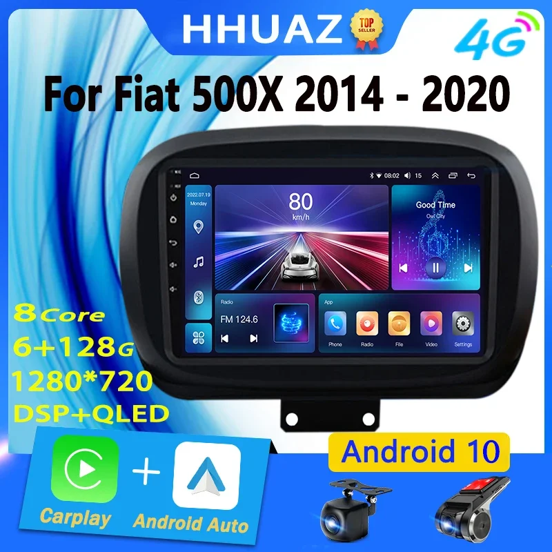 

Android 10 Auto Video For Fiat 500X 2014 - 2020 Car Radio Multimedia Video Player GPS Navigation Track Carplay No 2Din 2 Din DVD