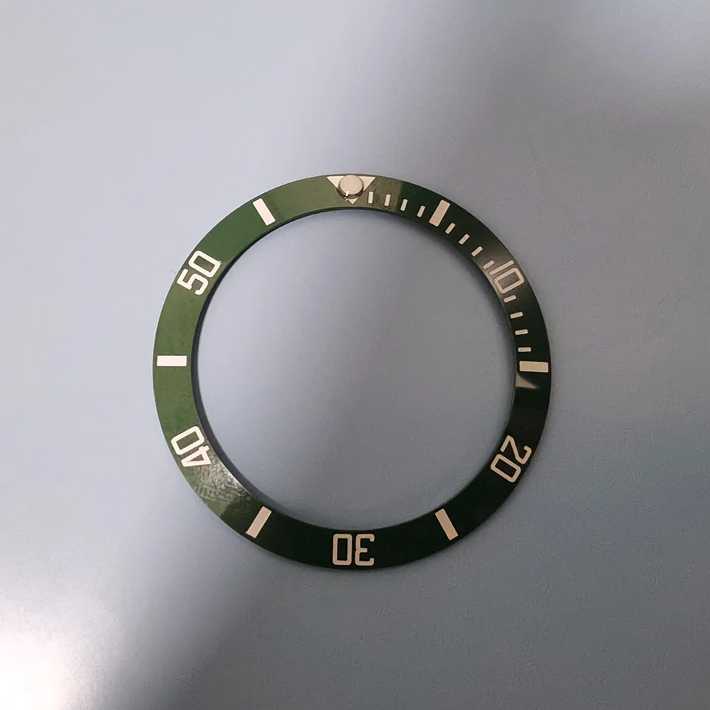 Steel Bezel with Black and Green Ceramic Insert