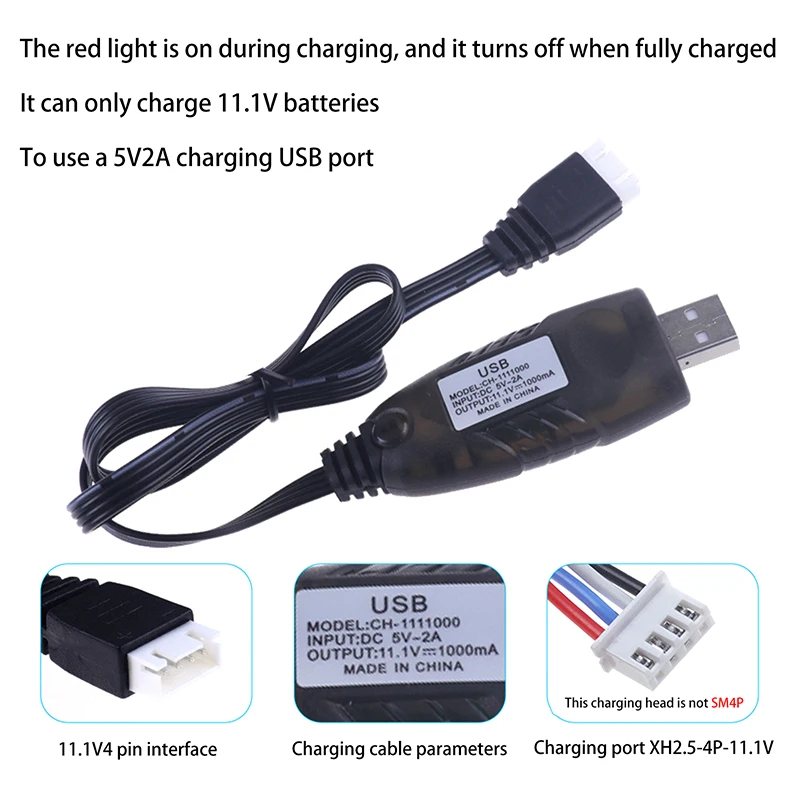 Blaster Battery 1PC 11.1V 2000mAh Gel Water Bead Batteries For Splatter Ball Mini Connector To SM Plug Charger Cable