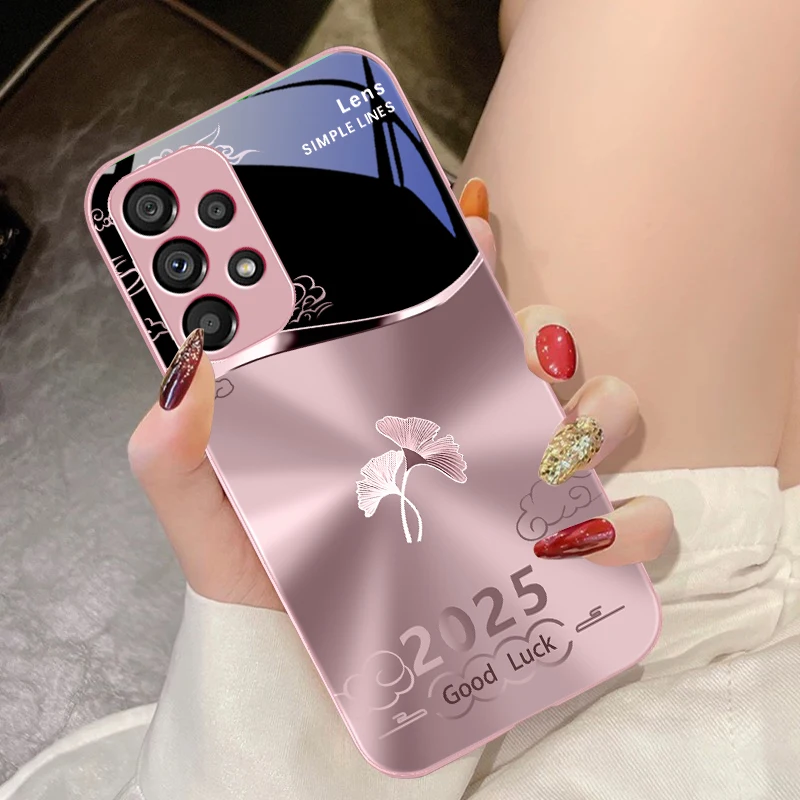 Radiant Ginkgo Leaves Tempered Glass Phone Case