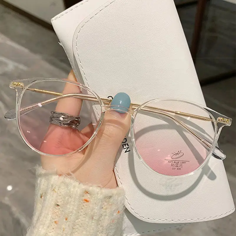 

ZUEE New Unisex Round Polygon Glasses for Men Women Metal Frame Glasses Plain Glasses Nearsighted Eyewear Glasses
