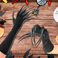 Scary Long Nails Gloves Cosplay Party Costume Accessories Halloween Party Gloves Roleplay Finger Nails Gloves F3MD 5